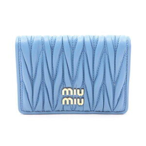 Miu Miu MATELASSEMiu Miu Leather Wallet Blue